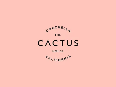 Cactus House Logo brand cactus desert identity logo plants typography