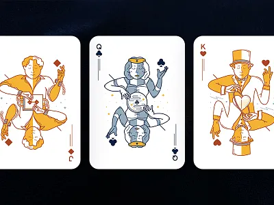 Magic Hour Royalty flat illustration illustration playing cards character design royal vector vector illustration