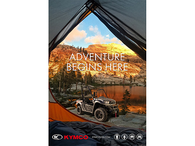 Adventure Begins Here Ad Campaign (graphic design) (print ad) adventure art direction composite icons motorsports photoshop powersports utv