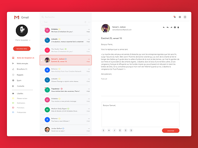 Gmail Redesign concept gmail redesign sketch ui design ux design web app