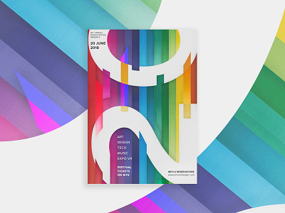 20th Annual Design Poster 20th poster colorful festival gradient gradient poster poster poster design typography vibrant