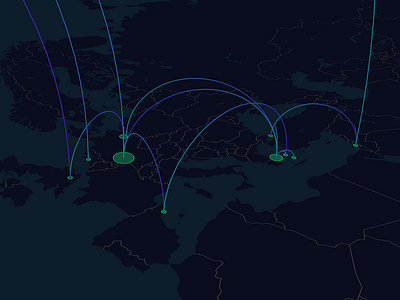 My flights across Europe flights geovisualization map maps visualization