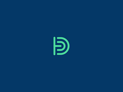 D-Coin letter logo mark symbol