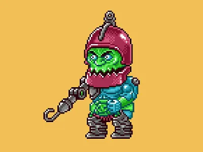 Trap Jaw Pixels 16 bit 80s he man masters of the universe motu pixel art pixels skeletor