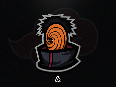 Tobi Mascot Logo akatsuki anime fan art logo mascot mascot logo naruto obito premade tobi vector