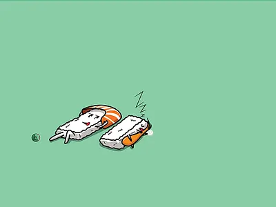 Sushi Sleep brain digitalart digitalpainting illustration illustrator love sushi