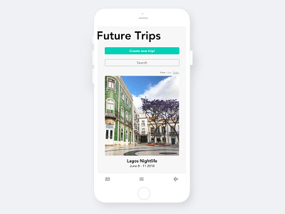 Mobile Travel app clean minimal mobile mobile design simple ui