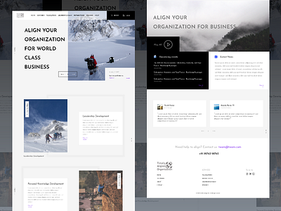 landing Leadership page flatdesign landing leadership minimal