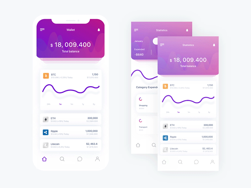 Cryptocurrency Wallet App bitcoin crypto cryptocurrency design mentalstack mobile trading ui ux wallet