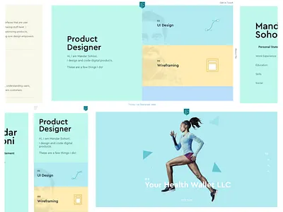 Personal Portfolio Website flat colours logo pastel colours personal branding portfolio responsive design ui design ui inspiration website