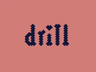 #37 concept drill lettering logo typography wordmark work