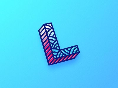 L letter handdrawn lettering typography