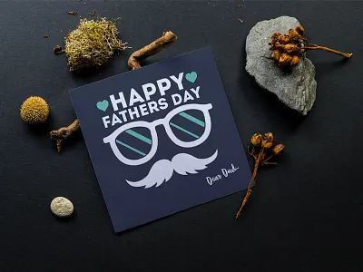 Happy Father's Day! black day falsebot father gray postcard