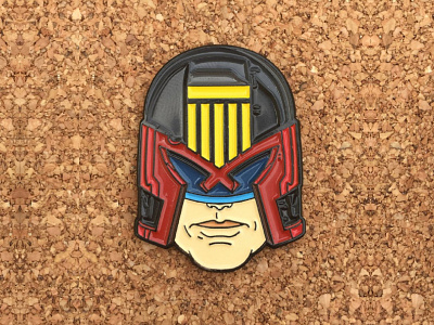 Judge Dredd comic design icon illustration judge dredd law line manga pin police weapon