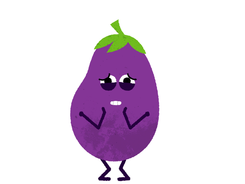 Scary Aubergine animation aubergine gif motion design scary