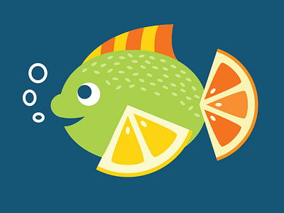 Citrus Fish bartleyndick citrus citrusfish concept foodillustration graphicdesign illustration nycbrandingagency packagingillustration