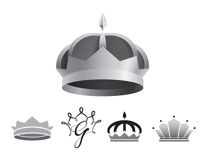 Crown Mark Exploration clean crown grayscale icon identity king logo mark nobalty queen royalty simple