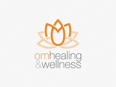 Om Healing & Wellness flower lineart logo lotos lotus meditation monogram om wellness yoga