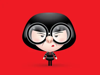 Edna character design cute disney edna mode illustration jmaruyama kawaii pixar the incredibles wonderground gallery