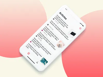 Flare App circle flare ios iphone x news reader red swift white yellow