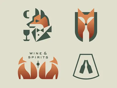 Fox, Wine and Spirits animal bottle copper fox red spirits wine