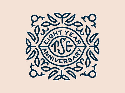 eight years married anniversary badge