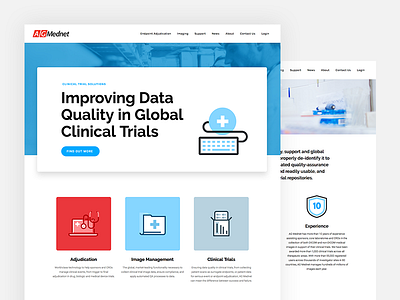 AG Mednet / Website home landing page medical ui ux visual web website