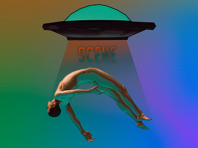 Scene: Ufo & Abduction abduction alien debut et game invite logo ovni person scene ufo