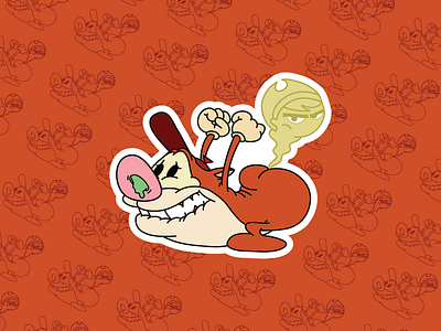 Billy & Mandy X Stimpy billy cartoon grim illustration mandy mashup ren smash stickers stimpy