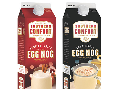 SoCo Eggnog Carton Redesign carton design drink eggnog graphic design holiday packaging southern comfort whiskey