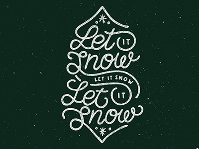 Let it snow handlettering illustration lettering snow winter