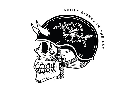 Johnny Cash. flowers ghost riders illustration johnny cash lyrics motorcycle music skull tattoo