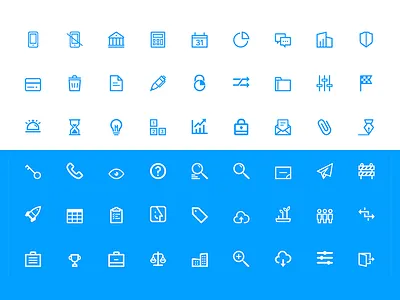 Financial Icons Set app design finance flat font icon icons set type ui web website