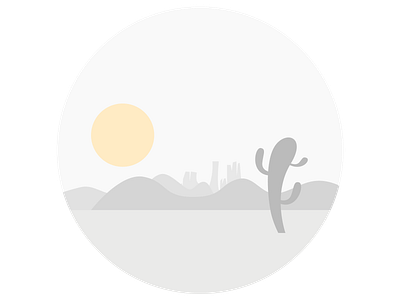 Desert circle desert flat illustration rounded