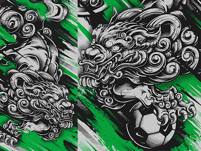 Japanese Football Lions 2020 football japan lion olympics tokyo vector