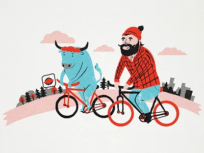 Paul and Babe design illustration minneapolis screen print