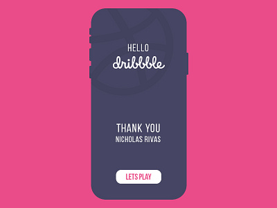 Hello Dribbble !! debut dribbble first shot hello dribbble iphone simple user interface