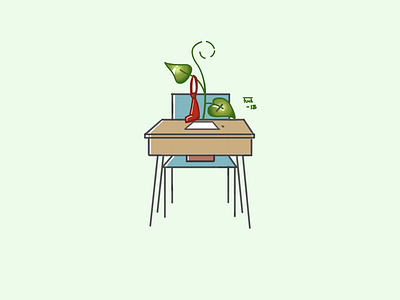 Educated Plant desk green learning plant quick school