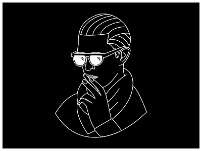 Guy Smoking | Black & White black and white drawing guy illustration smoking vector art