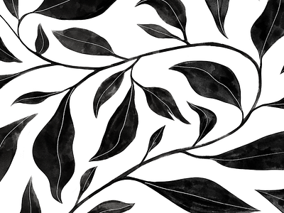 Leaves botanical digital drawing illustration ivy leafy leaves nature painting procreate watercolor