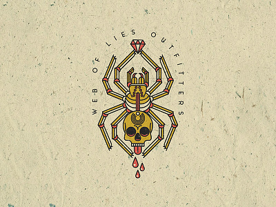 WEB OF LIES blood diamond eyes fashion outfitters skull spider tattoo vintage