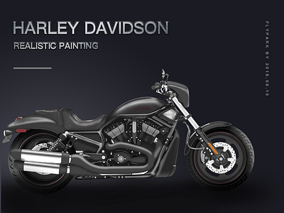 HARLEY DAVIDSON painting realistic