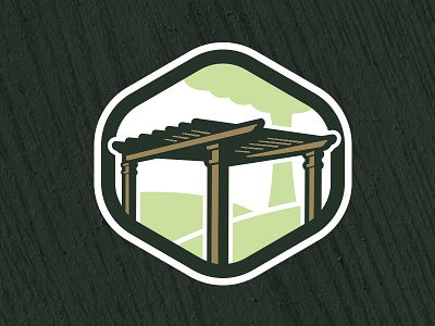 Peaceful Settings logo mark art direction construction illustration logo memphis outdoors pergola