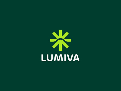 Lumiva Logo clean energy graphic design green energy green logo light logo logo solar