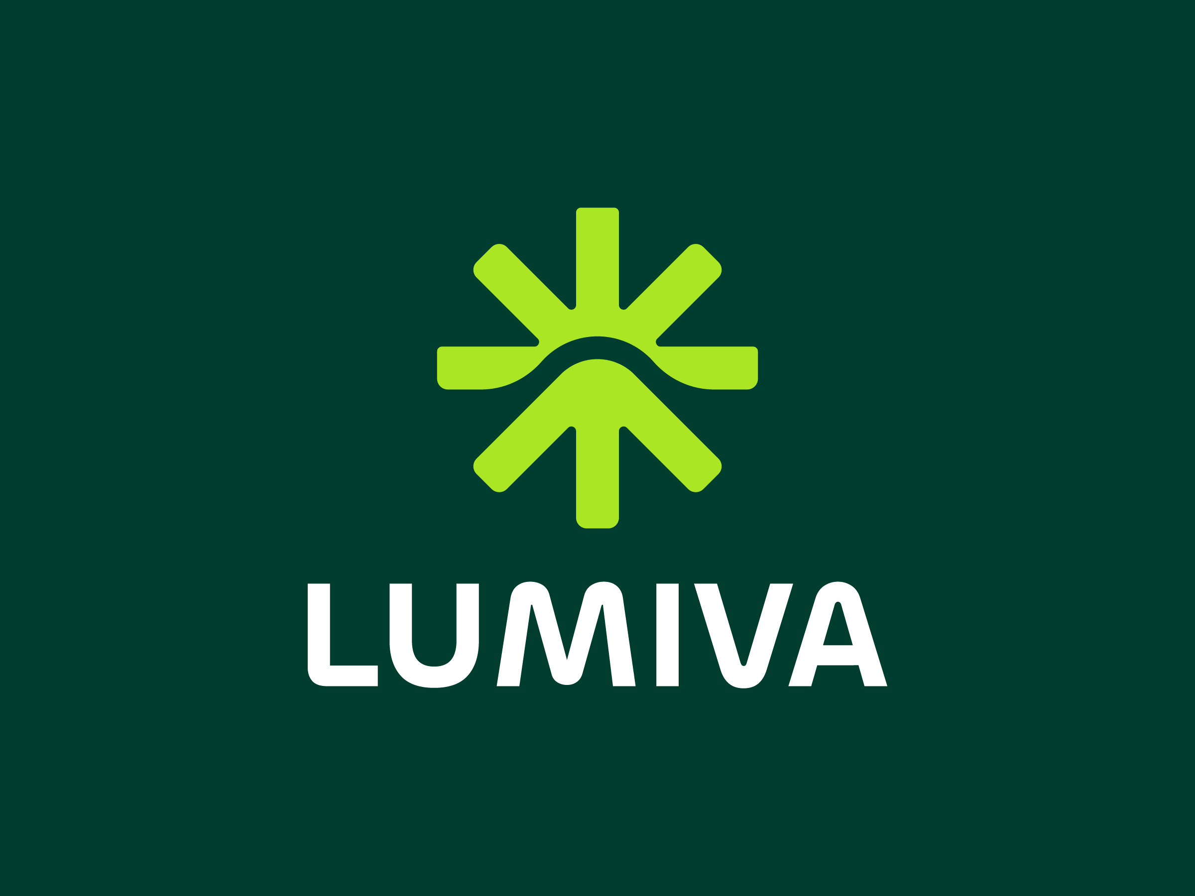 Lumiva Logo clean energy graphic design green energy green logo light logo logo solar
