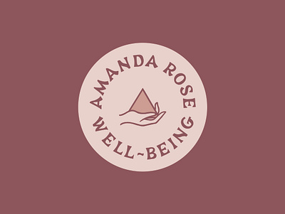 Amanda Rose Well-Being branding circle logo delicate desert dusty hand hand drawn hand lettering illustration lettering line drawing logo massage rose therapy triangle typography well being wellness yoga