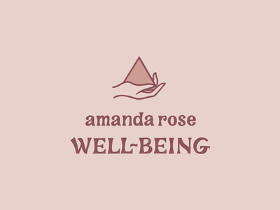 Amanda Rose Well-Being balance branding delicate desert feminine funky hand hand drawn hand lettering hippie illustration lettering line drawing logo massage therapy triangle typography wellness yoga