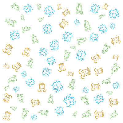 Pattern Animal Sea graphic design