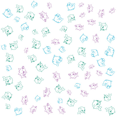 Animal Ocean Pattern graphic design