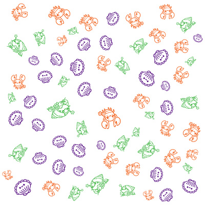 Animal Ocean Pattern graphic design